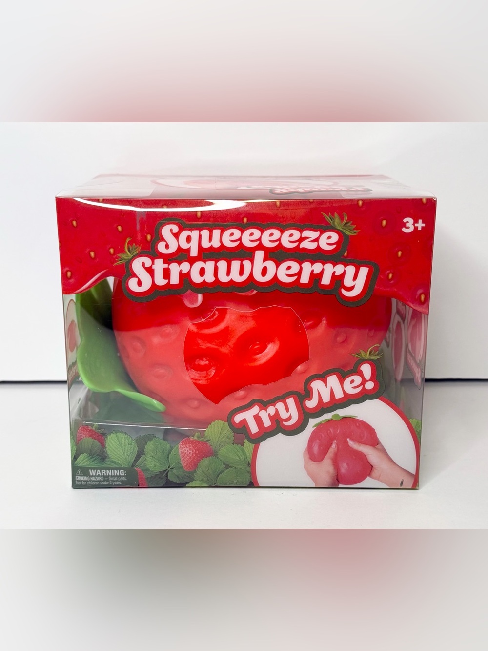 Sunny Days Jumbo Squeezy Strawberry Squishy Toy Stress Relief Toy TikTok VIRAL